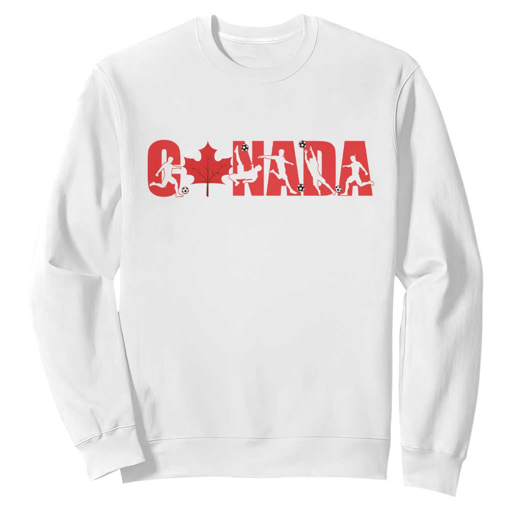 Canada National Soccer Lover Sweatshirt Proud Canadian Fan Gift TS12 White Print Your Wear