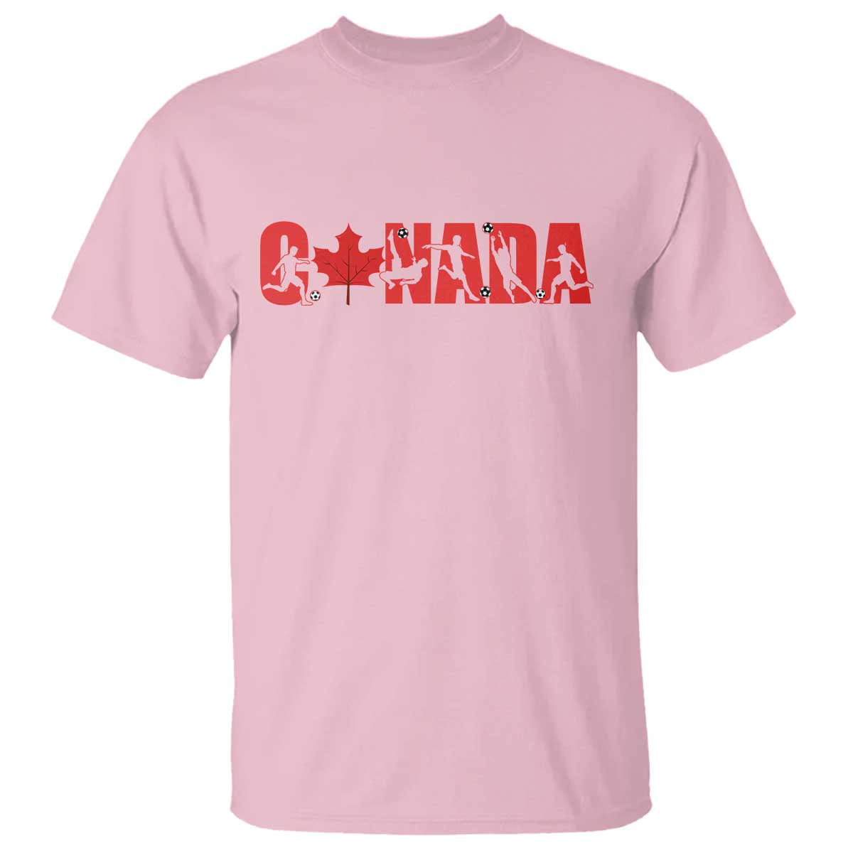 Canada National Soccer Lover T Shirt Proud Canadian Fan Gift TS12 Light Pink Print Your Wear