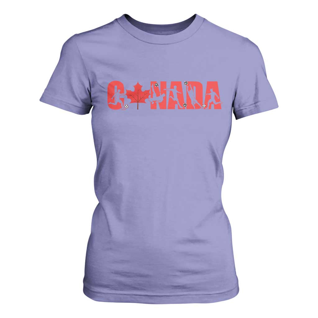 Canada National Soccer Lover T Shirt For Women Proud Canadian Fan Gift TS12 Violet Print Your Wear