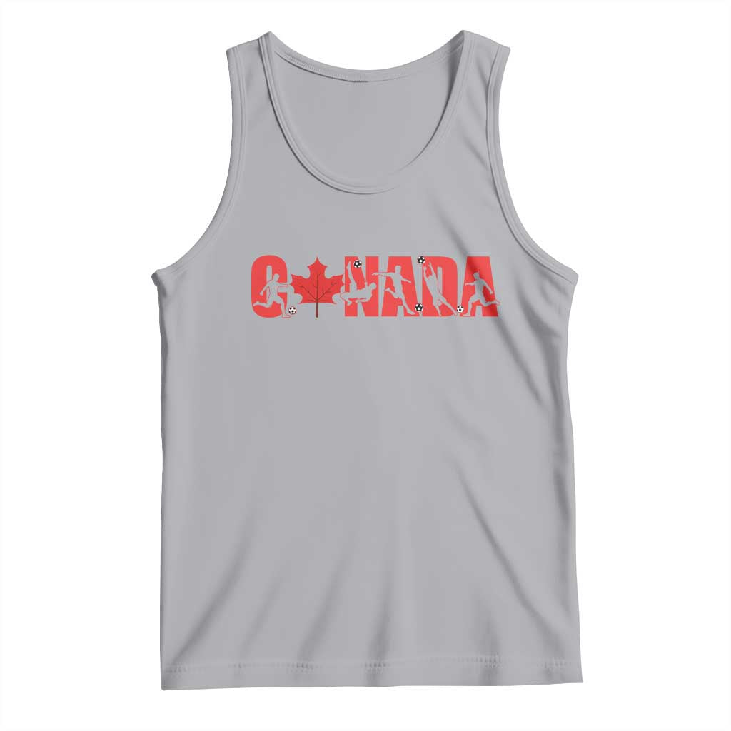 Canada National Soccer Lover Tank Top Proud Canadian Fan Gift TS12 Athletic Heather Print Your Wear