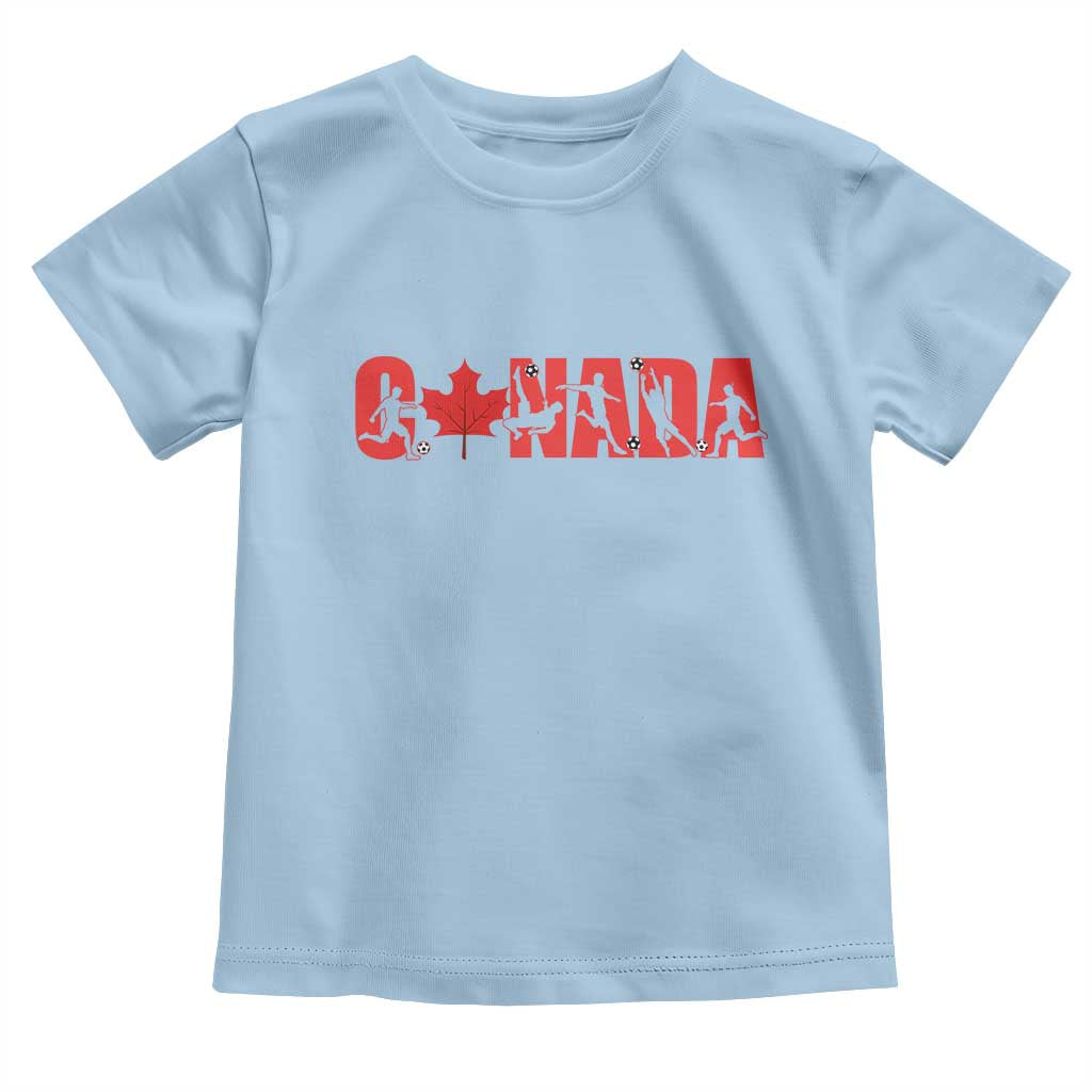 Canada National Soccer Lover Toddler T Shirt Proud Canadian Fan Gift TS12 Light Blue Print Your Wear