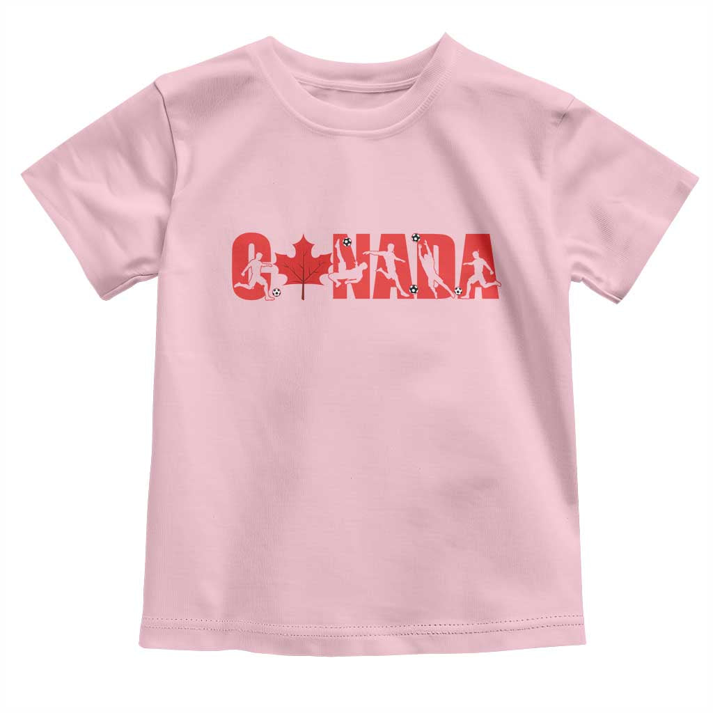 Canada National Soccer Lover Toddler T Shirt Proud Canadian Fan Gift TS12 Light Pink Print Your Wear