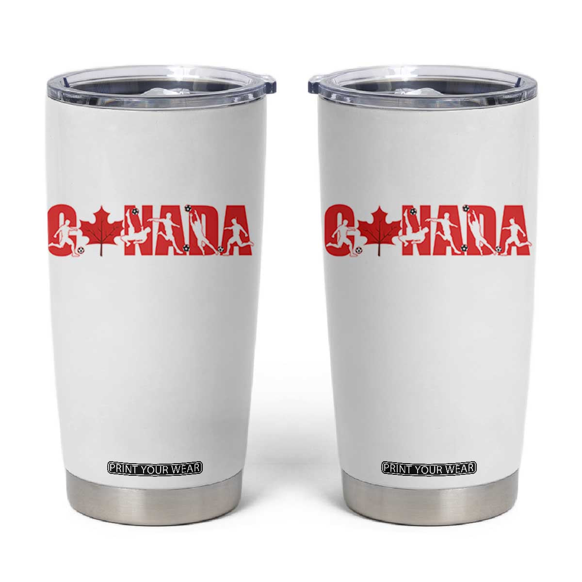 Canada National Soccer Lover Tumbler Cup Proud Canadian Fan Gift TS12 White Print Your Wear