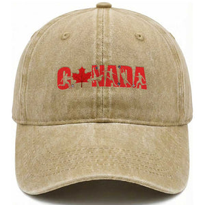 Canada National Soccer Lover Washed Cotton Baseball Cap Proud Canadian Fan Gift TS12 Print Your Wear