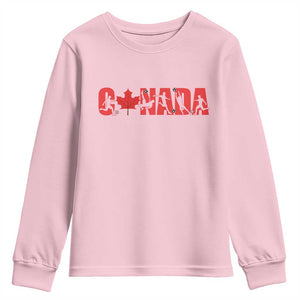 Canada National Soccer Lover Youth Sweatshirt Proud Canadian Fan Gift TS12 Light Pink Print Your Wear
