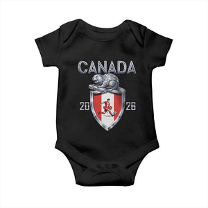 Canada National Soccer Fan Baby Onesie Proud Canadian Gift TS12 Black Print Your Wear