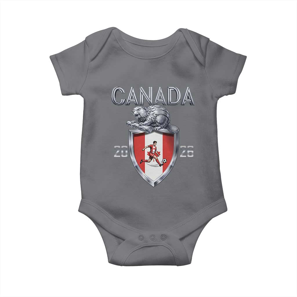 Canada National Soccer Fan Baby Onesie Proud Canadian Gift TS12 Charcoal Print Your Wear
