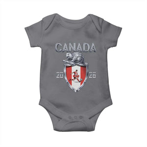Canada National Soccer Fan Baby Onesie Proud Canadian Gift TS12 Charcoal Print Your Wear