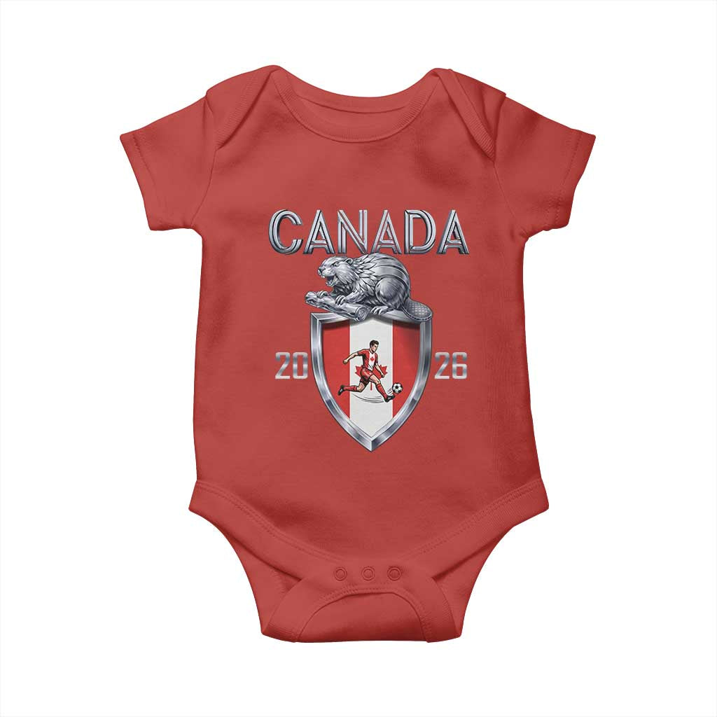 Canada National Soccer Fan Baby Onesie Proud Canadian Gift TS12 Red Print Your Wear