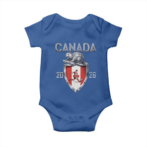 Canada National Soccer Fan Baby Onesie Proud Canadian Gift TS12 Royal Blue Print Your Wear