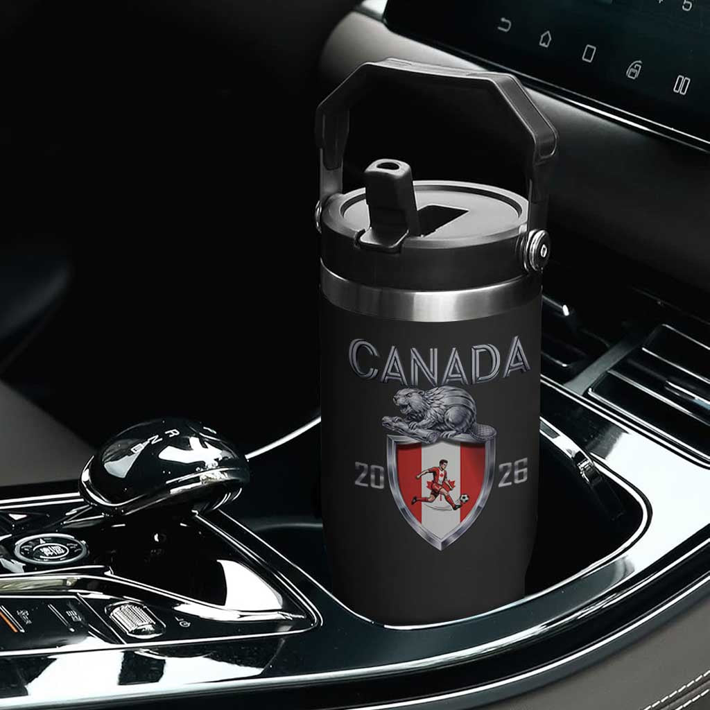 Canada National Soccer Fan Flip Straw Tumbler Proud Canadian Gift TS12 Print Your Wear
