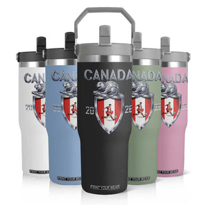 Canada National Soccer Fan Flip Straw Tumbler Proud Canadian Gift TS12 Print Your Wear
