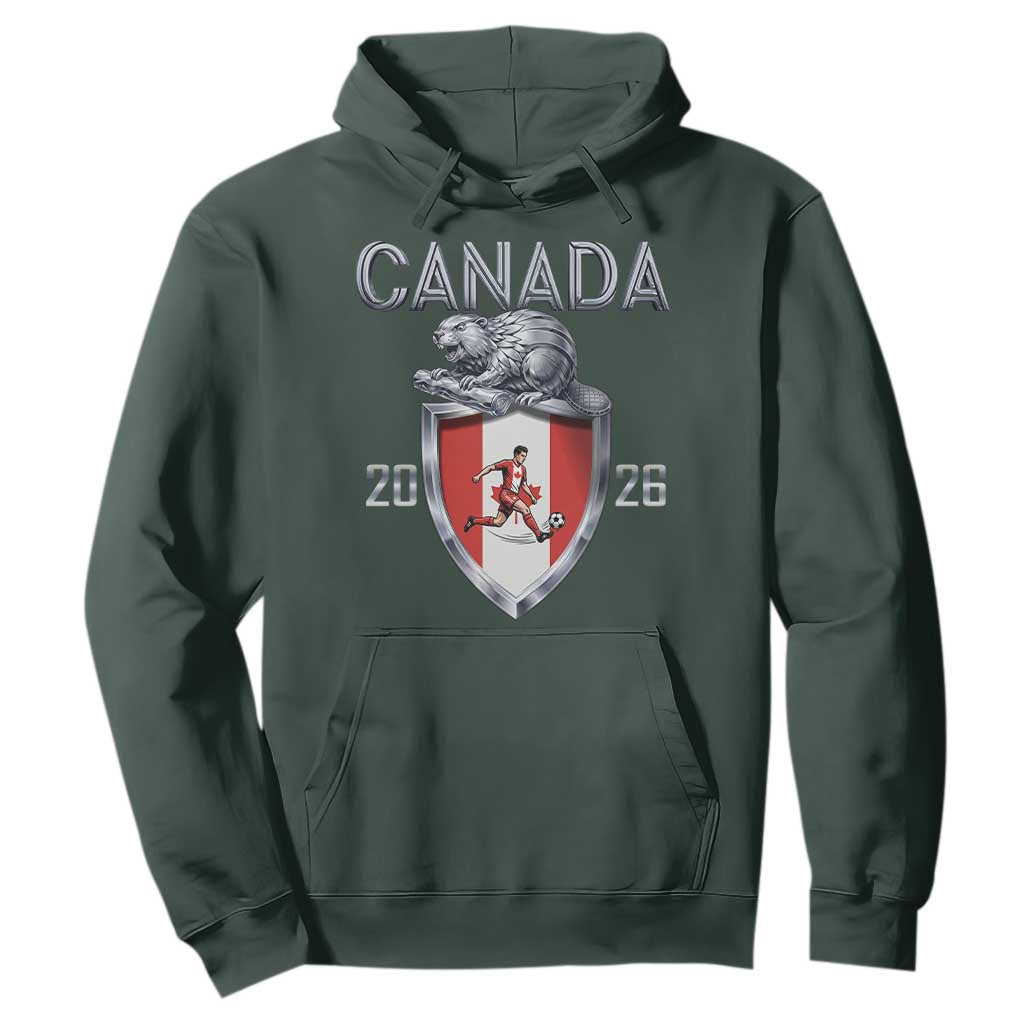 Canada National Soccer Fan Hoodie Proud Canadian Gift TS12 Dark Forest Green Print Your Wear