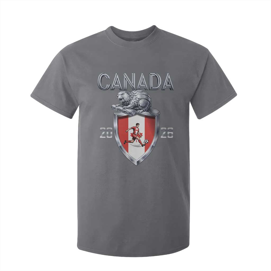 Canada National Soccer Fan T Shirt For Kid Proud Canadian Gift TS12 Charcoal Print Your Wear