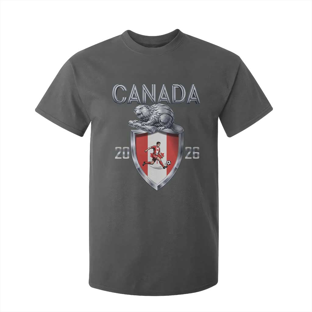 Canada National Soccer Fan T Shirt For Kid Proud Canadian Gift TS12 Dark Heather Print Your Wear