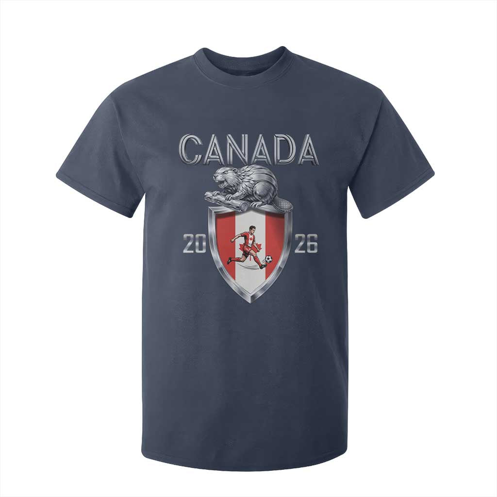 Canada National Soccer Fan T Shirt For Kid Proud Canadian Gift TS12 Navy Print Your Wear