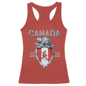 Canada National Soccer Fan Racerback Tank Top Proud Canadian Gift TS12 Red Print Your Wear