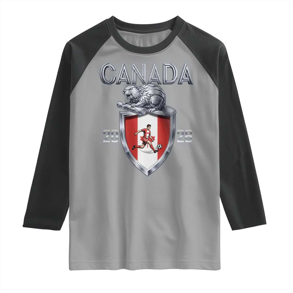 Canada National Soccer Fan Raglan Shirt Proud Canadian Gift TS12 Sport Gray Black Print Your Wear
