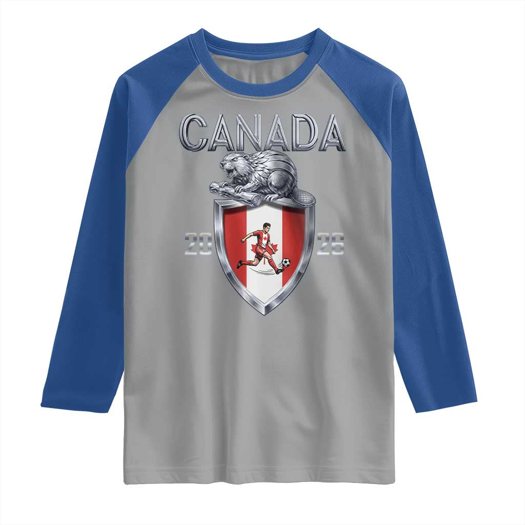 Canada National Soccer Fan Raglan Shirt Proud Canadian Gift TS12 Sport Gray Royal Print Your Wear