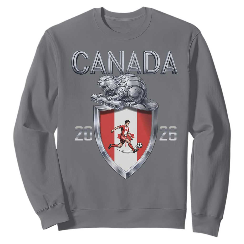 Canada National Soccer Fan Sweatshirt Proud Canadian Gift TS12 Charcoal Print Your Wear