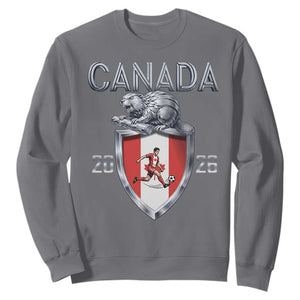 Canada National Soccer Fan Sweatshirt Proud Canadian Gift TS12 Charcoal Print Your Wear