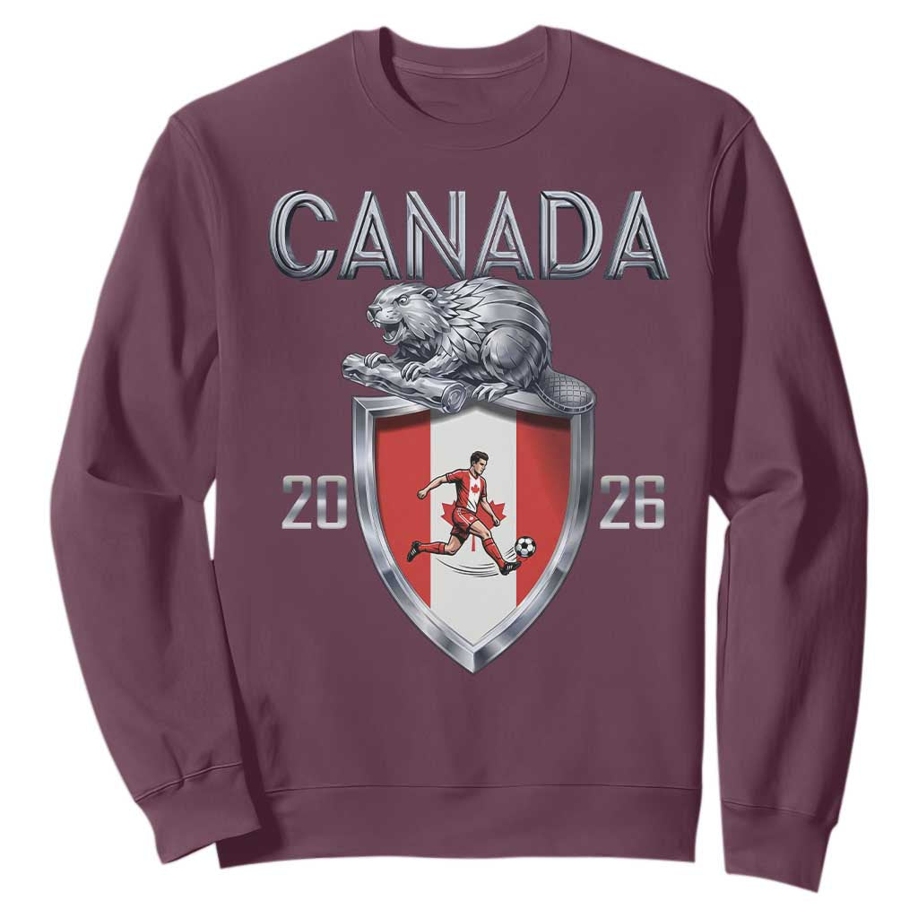 Canada National Soccer Fan Sweatshirt Proud Canadian Gift TS12 Maroon Print Your Wear