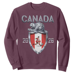 Canada National Soccer Fan Sweatshirt Proud Canadian Gift TS12 Maroon Print Your Wear