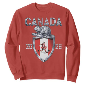Canada National Soccer Fan Sweatshirt Proud Canadian Gift TS12 Red Print Your Wear