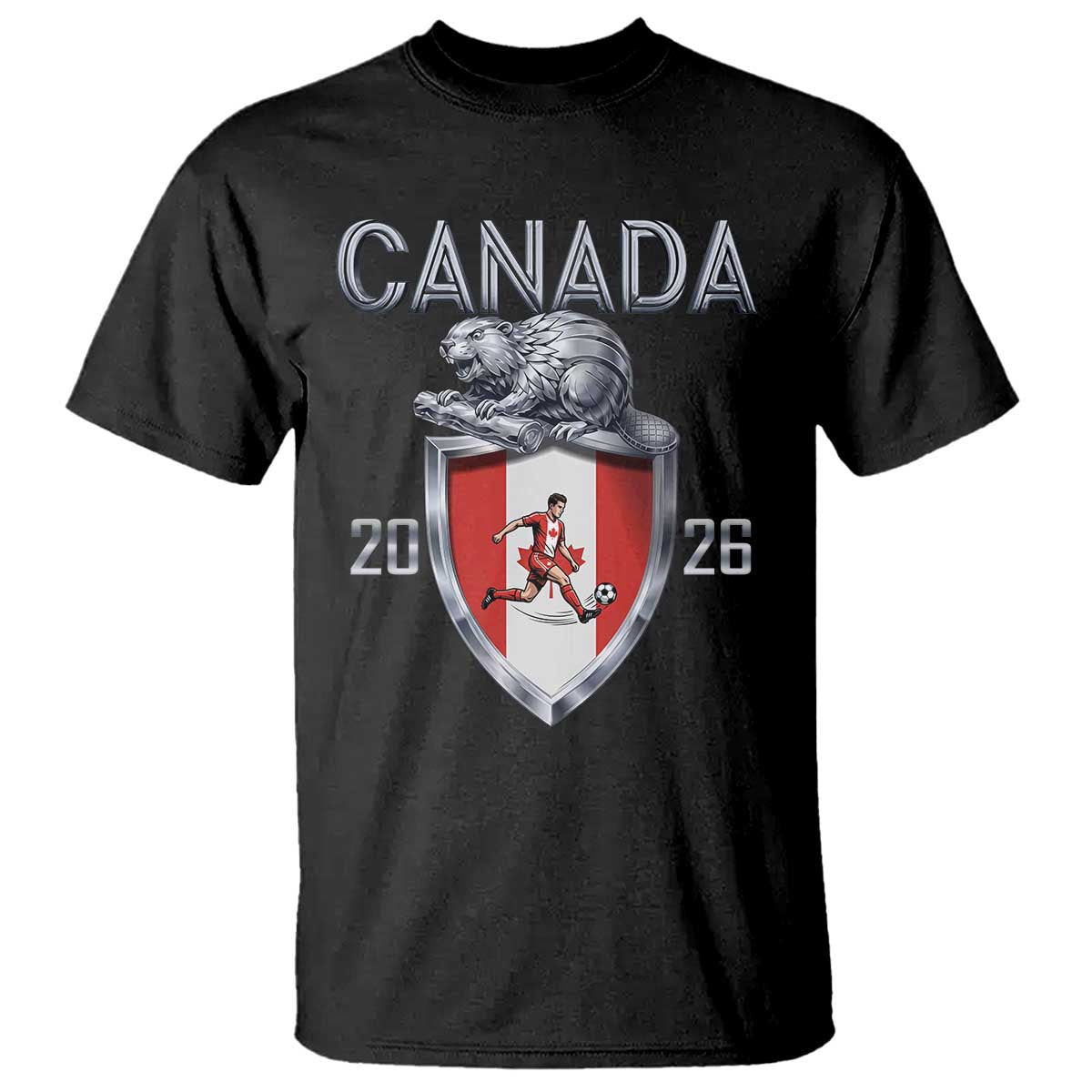 Canada National Soccer Fan T Shirt Proud Canadian Gift TS12 Black Print Your Wear