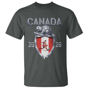 Canada National Soccer Fan T Shirt Proud Canadian Gift TS12 Dark Heather Print Your Wear