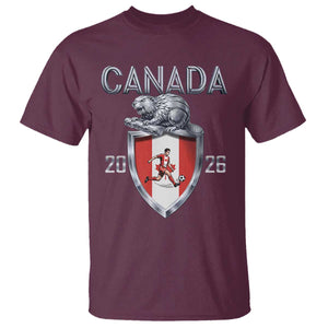 Canada National Soccer Fan T Shirt Proud Canadian Gift TS12 Maroon Print Your Wear