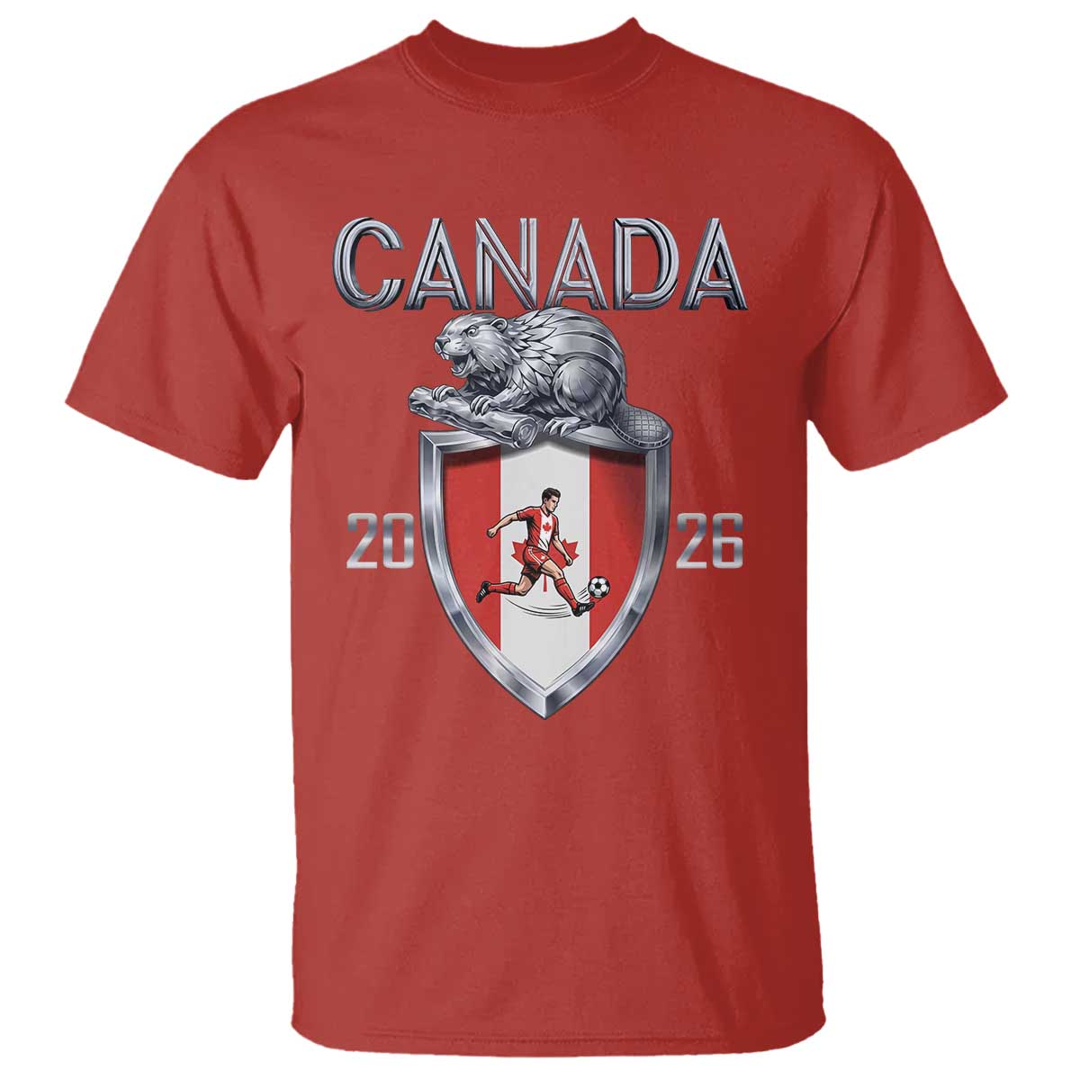 Canada National Soccer Fan T Shirt Proud Canadian Gift TS12 Red Print Your Wear