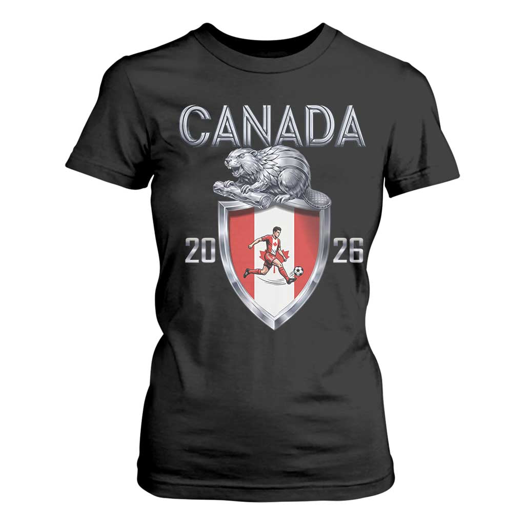 Canada National Soccer Fan T Shirt For Women Proud Canadian Gift TS12 Black Print Your Wear