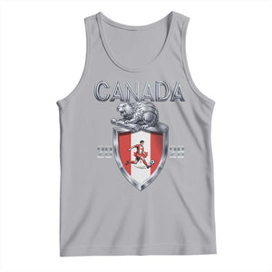 Canada National Soccer Fan Tank Top Proud Canadian Gift TS12 Athletic Heather Print Your Wear