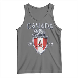 Canada National Soccer Fan Tank Top Proud Canadian Gift TS12 Black Heather Print Your Wear