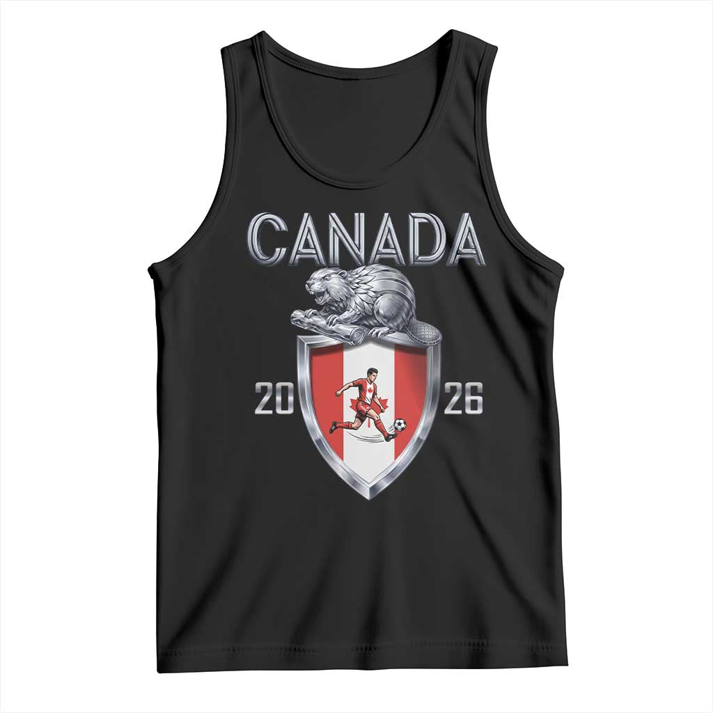 Canada National Soccer Fan Tank Top Proud Canadian Gift TS12 Black Print Your Wear