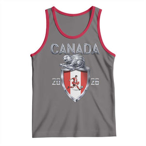Canada National Soccer Fan Tank Top Proud Canadian Gift TS12 Deep Heather Red Print Your Wear