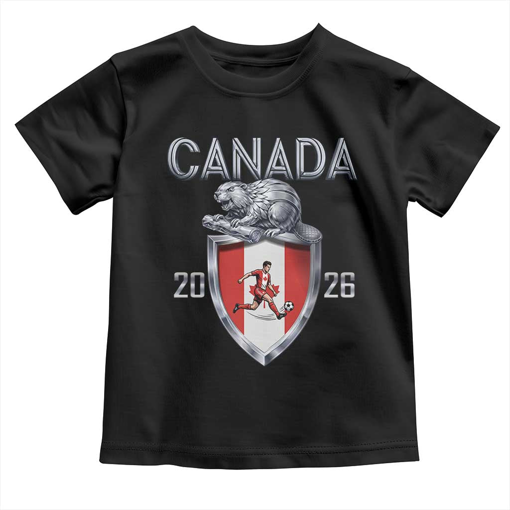 Canada National Soccer Fan Toddler T Shirt Proud Canadian Gift TS12 Black Print Your Wear