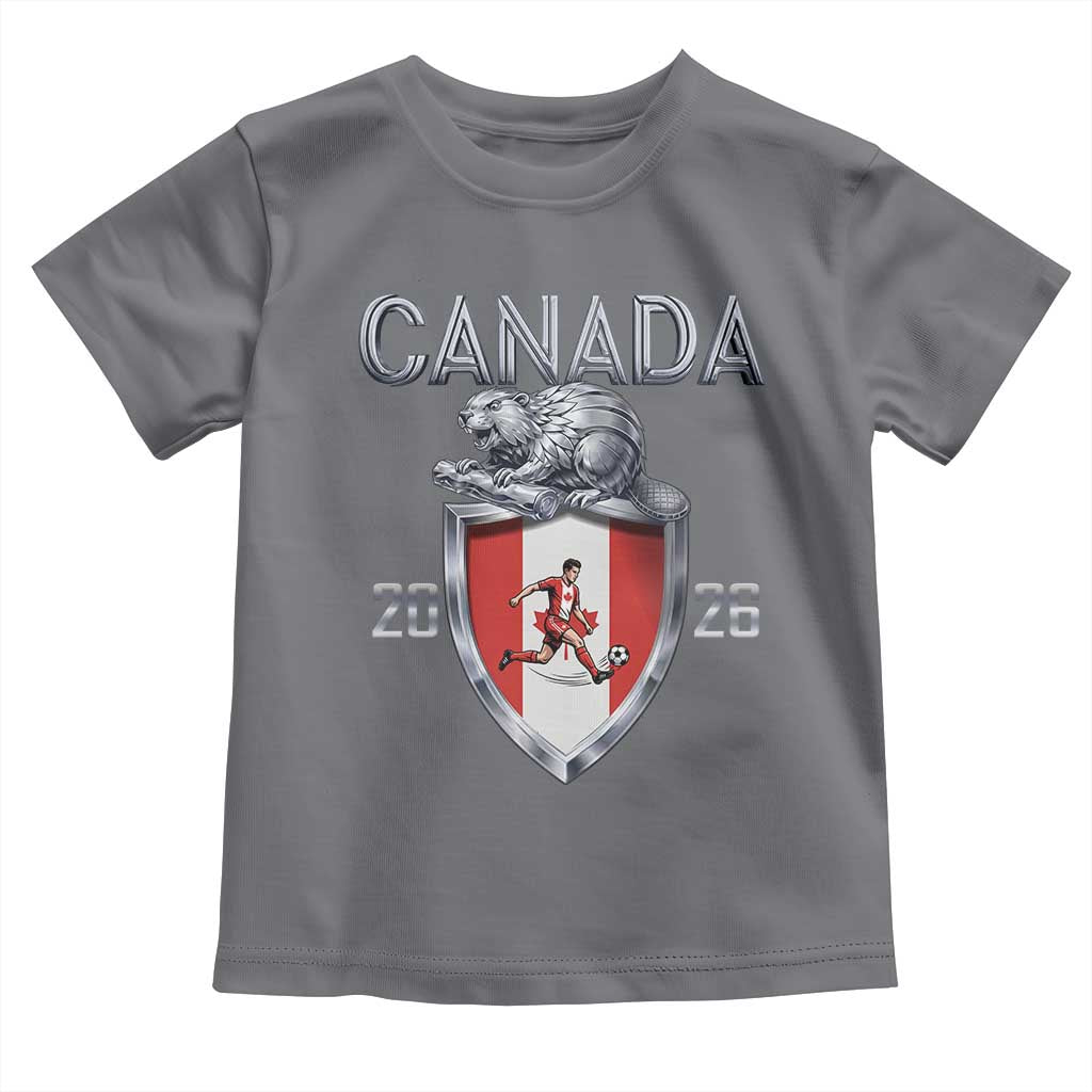 Canada National Soccer Fan Toddler T Shirt Proud Canadian Gift TS12 Charcoal Print Your Wear