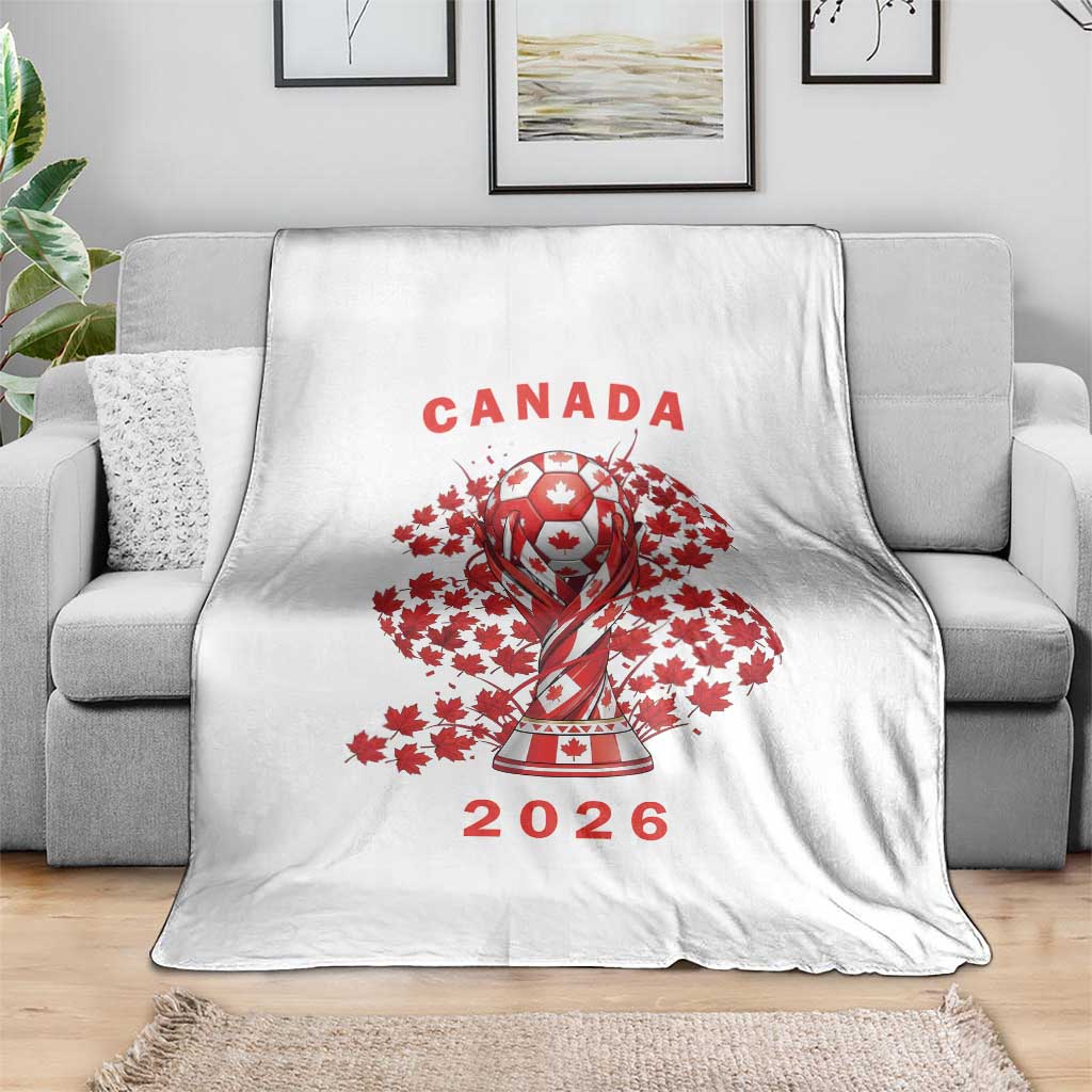 Proud Canada National Soccer Fan 2026 Patriotic Gift Throw Blanket TS12 Print Your Wear