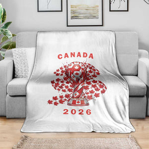 Proud Canada National Soccer Fan 2026 Patriotic Gift Throw Blanket TS12 Print Your Wear