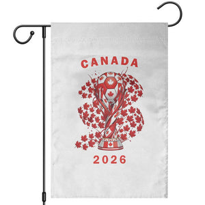 Proud Canada National Soccer Fan 2026 Patriotic Gift Garden Flag TS12 White Print Your Wear