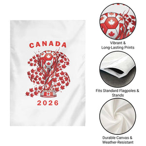 Proud Canada National Soccer Fan 2026 Patriotic Gift Garden Flag TS12 Print Your Wear