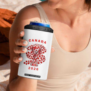 Proud Canada National Soccer Fan 2026 Patriotic Gift 4 in 1 Can Cooler Tumbler TS12 Print Your Wear