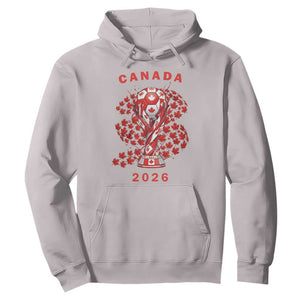 Proud Canada National Soccer Fan 2026 Patriotic Gift Hoodie TS12 Ice Gray Print Your Wear