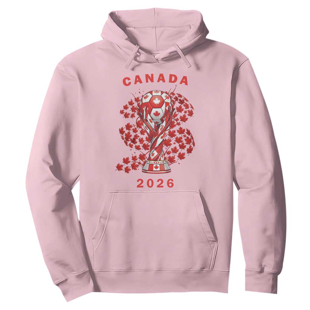 Proud Canada National Soccer Fan 2026 Patriotic Gift Hoodie TS12 Light Pink Print Your Wear