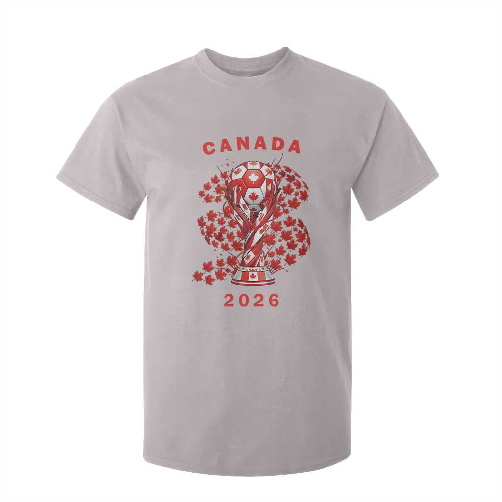 Proud Canada National Soccer Fan 2026 Patriotic Gift T Shirt For Kid TS12 Ice Gray Print Your Wear