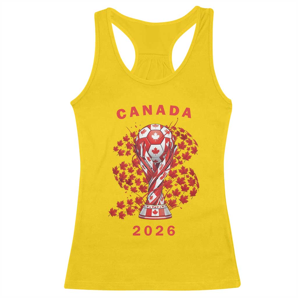 Proud Canada National Soccer Fan 2026 Patriotic Gift Racerback Tank Top TS12 Daisy Print Your Wear