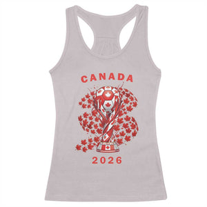 Proud Canada National Soccer Fan 2026 Patriotic Gift Racerback Tank Top TS12 Ice Gray Print Your Wear