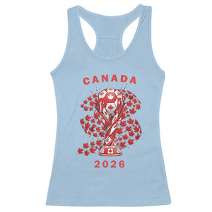 Proud Canada National Soccer Fan 2026 Patriotic Gift Racerback Tank Top TS12 Light Blue Print Your Wear